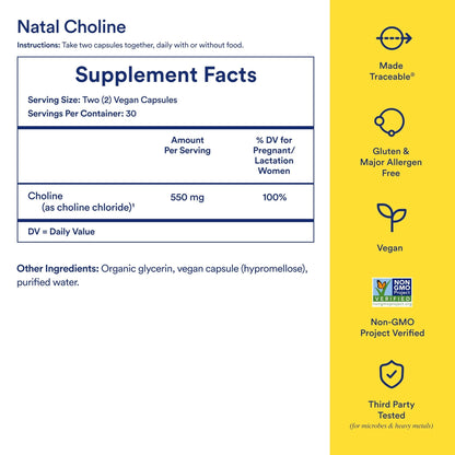 Ritual Mom-to-Baby Set with Prenatal Vitamins and Natal Choline Supplements, Supports Pregnancy, Baby's Cognitive Function, Fetal Brain Development, 30 Day Supply - Maple Wellness Supplements