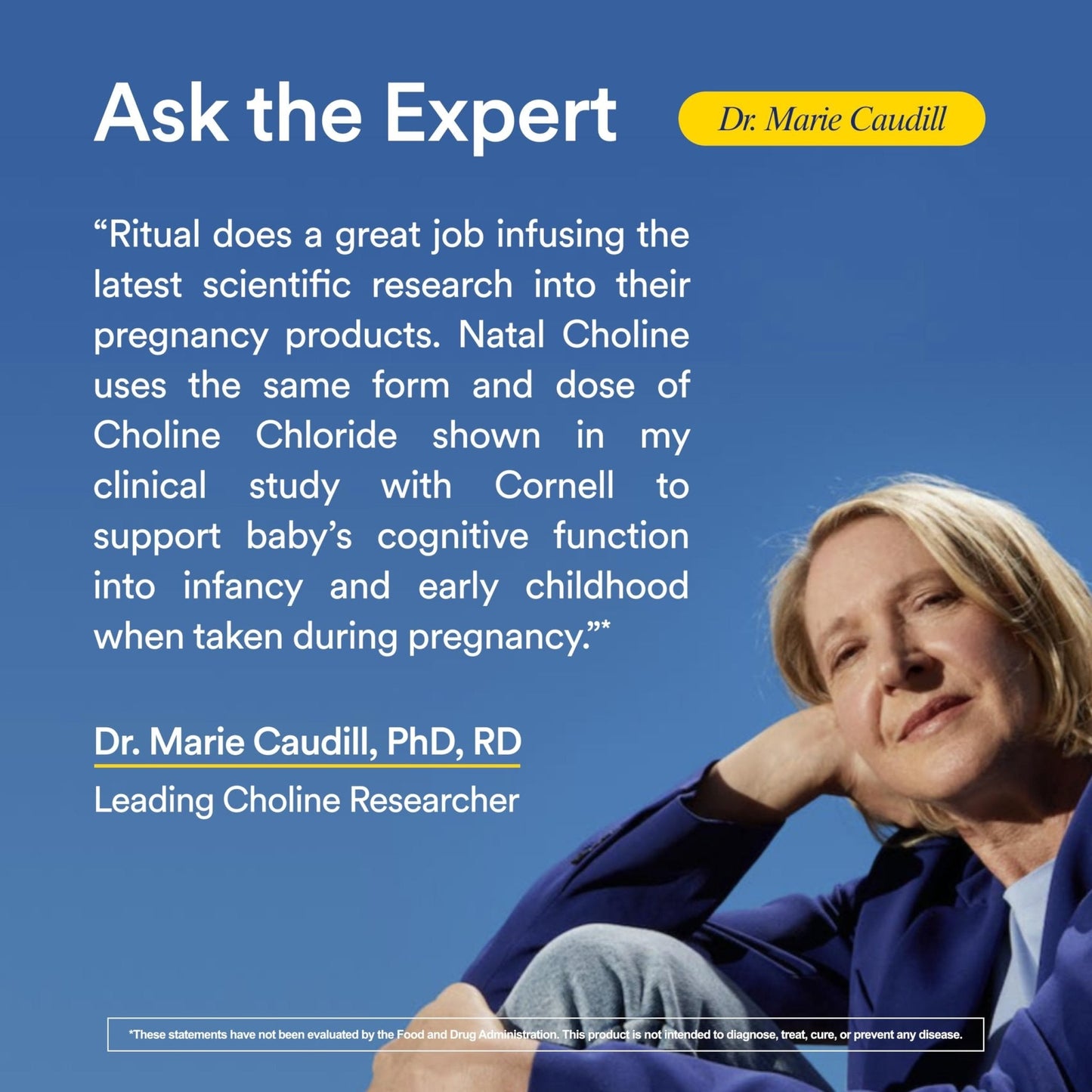 Ritual Natal Choline Supplement - 550mg - to Support Baby’s Cognitive Function When Taken During Pregnancy and Postpartum Choline Content in Breastmilk - Maple Wellness Supplements