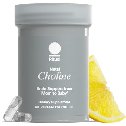 Ritual Natal Choline Supplement - 550mg - to Support Baby’s Cognitive Function When Taken During Pregnancy and Postpartum Choline Content in Breastmilk - Maple Wellness Supplements