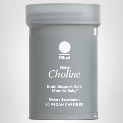 Ritual Natal Choline Supplement - 550mg - to Support Baby’s Cognitive Function When Taken During Pregnancy and Postpartum Choline Content in Breastmilk - Maple Wellness Supplements