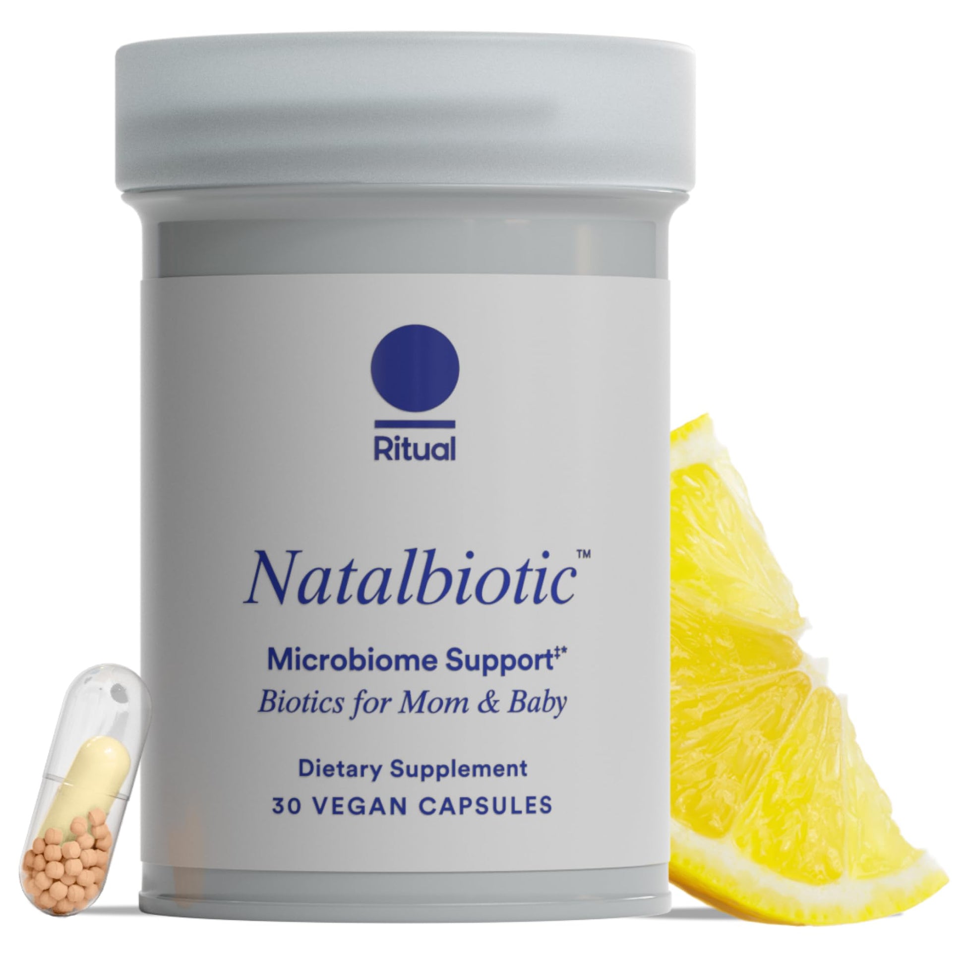 Ritual Natalbiotic™ Microbiome Support†* Biotics for Mom & Baby. Formulated to Support Digestive Health, Vaginal Health, and Baby’s Immune Health.* Designed with OB/GYNs‡. Non-GMO, Vegan, 30 Days - Maple Wellness Supplements