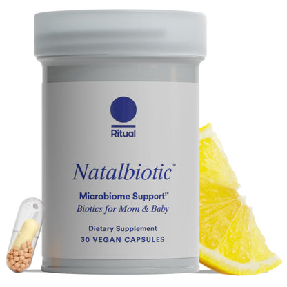 Ritual Natalbiotic™ Microbiome Support†* Biotics for Mom & Baby. Formulated to Support Digestive Health, Vaginal Health, and Baby’s Immune Health.* Designed with OB/GYNs‡. Non-GMO, Vegan, 30 Days - Maple Wellness Supplements
