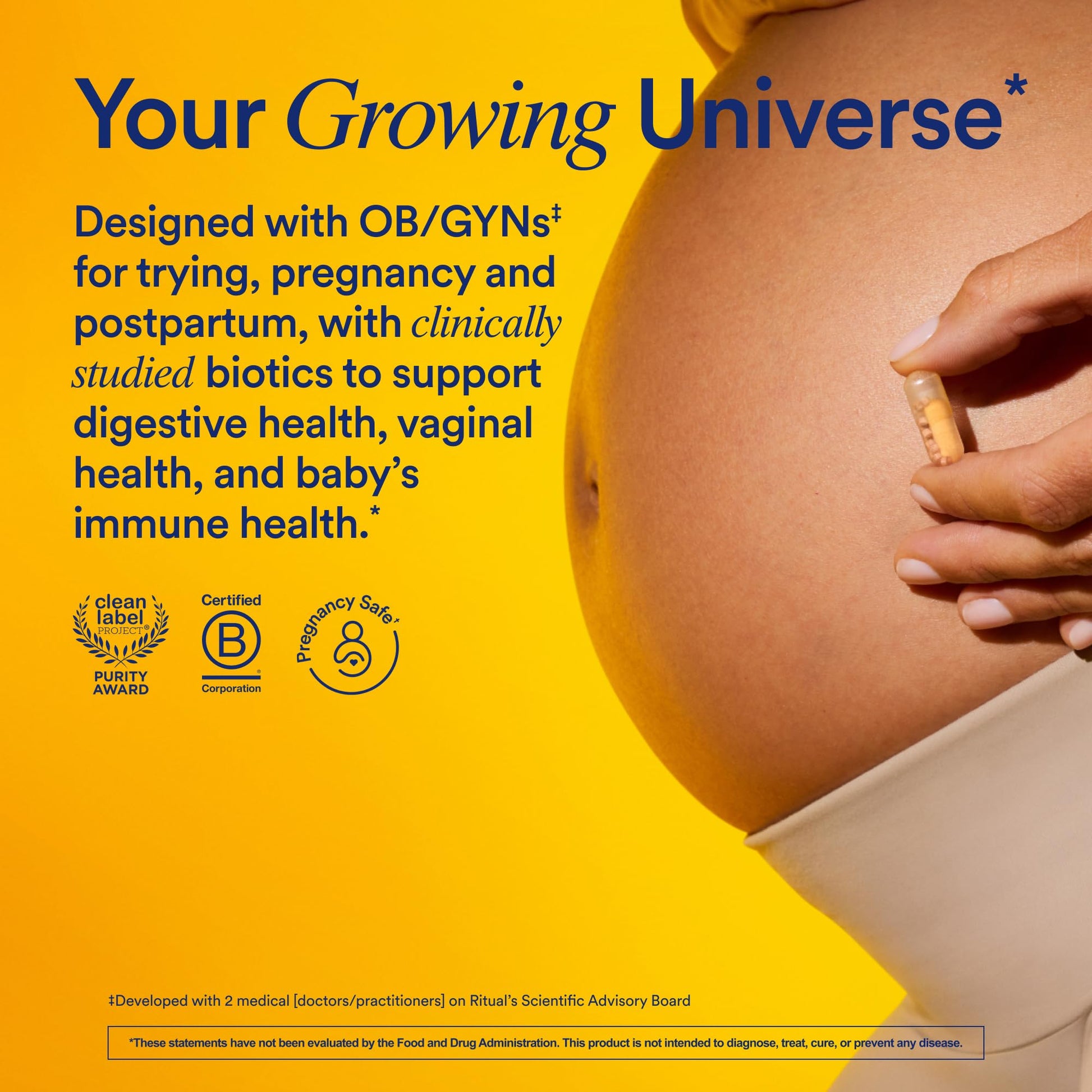 Ritual Natalbiotic™ Microbiome Support†* Biotics for Mom & Baby. Formulated to Support Digestive Health, Vaginal Health, and Baby’s Immune Health.* Designed with OB/GYNs‡. Non-GMO, Vegan, 30 Days - Maple Wellness Supplements