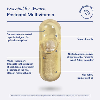 Ritual Postnatal Multivitamin and Gut Duo Supplements with Postnatal Vitamins and Synbiotic+: 3-in-1 Probiotic, Prebiotic, Postbiotic, Supports Lactation, and Gut Health, 30 Day Supply - Maple Wellness Supplements