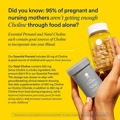 Ritual Prenatal Multivitamin for Women - Key Essential Vitamins and Minerals to Support Mom and Baby During Pregnancy* - Folate, Choline, Omega-3 DHA, Iron - Maple Wellness Supplements