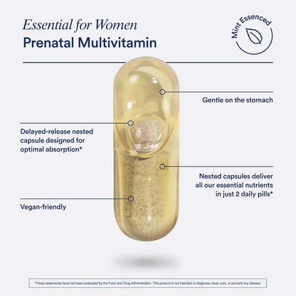 Ritual Prenatal Multivitamin for Women - Key Essential Vitamins and Minerals to Support Mom and Baby During Pregnancy* - Folate, Choline, Omega-3 DHA, Iron - Maple Wellness Supplements