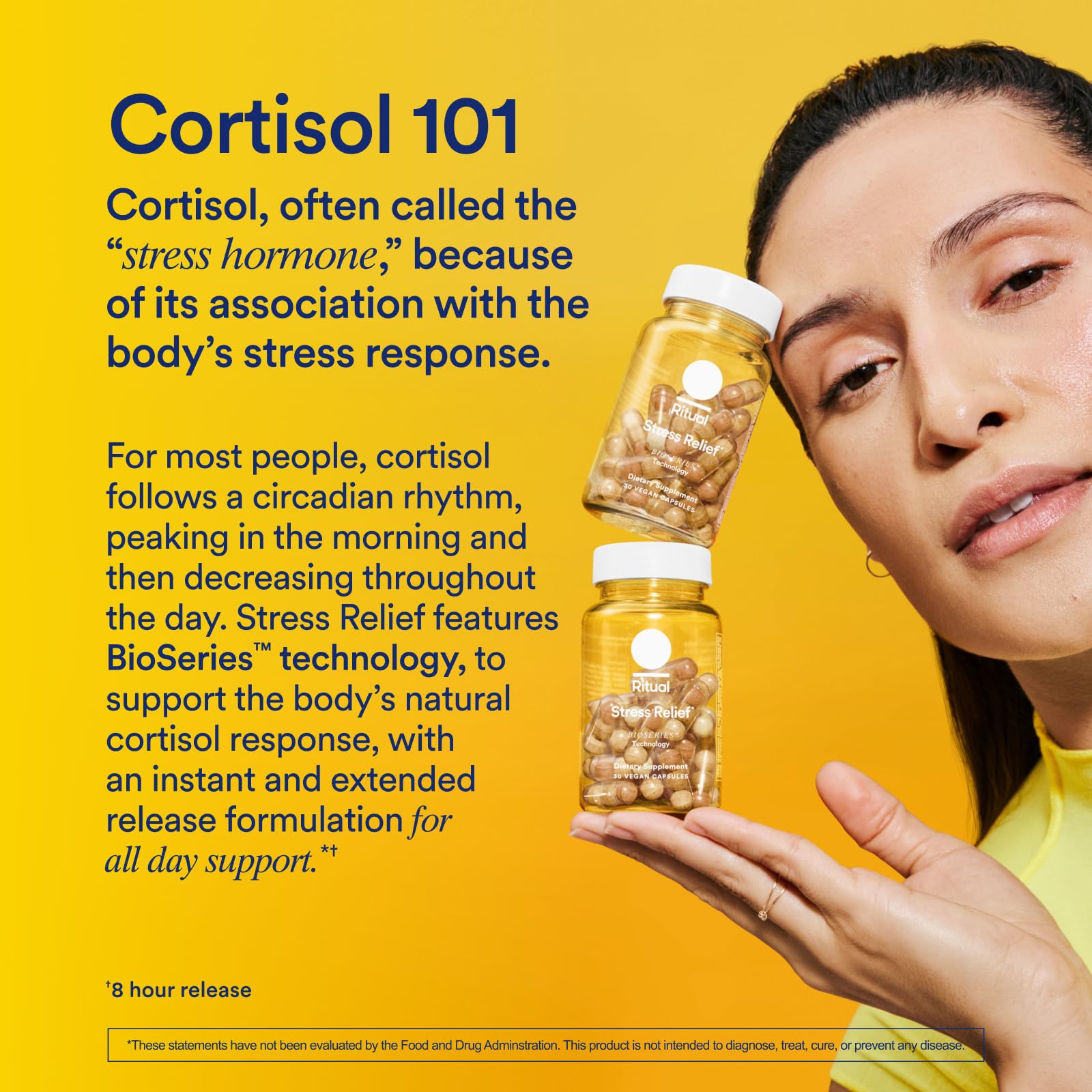 Ritual Stress Relief Supplement Shoden® Ashwagandha, Suntheanine® L-Theanine, and Saffron as affron®* BioSeries with 8-Hour Release to Support Natural Cortisol Response and Promote Calm, 30 Day - Maple Wellness Supplements
