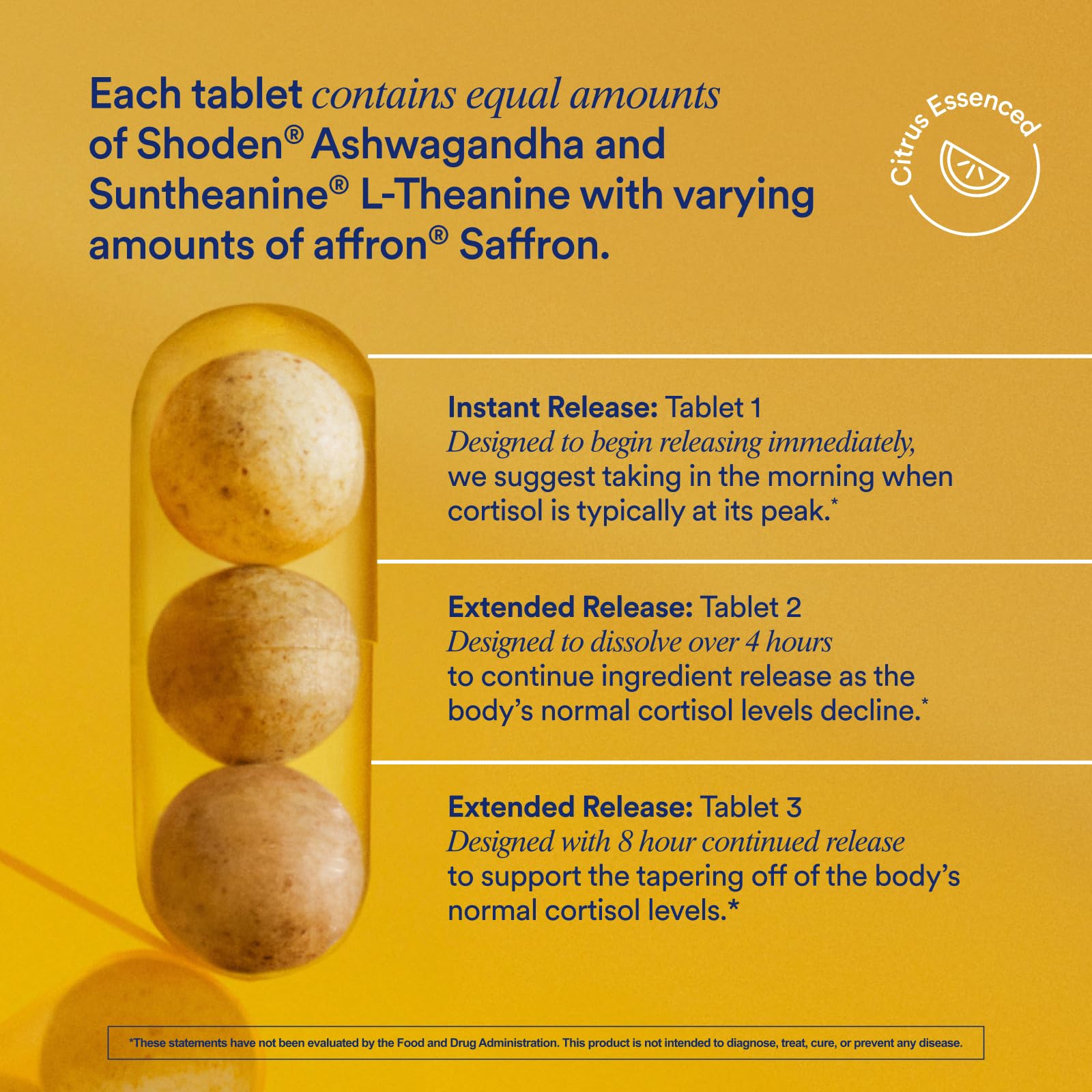 Ritual Stress Relief Supplement Shoden® Ashwagandha, Suntheanine® L-Theanine, and Saffron as affron®* BioSeries with 8-Hour Release to Support Natural Cortisol Response and Promote Calm, 30 Day - Maple Wellness Supplements
