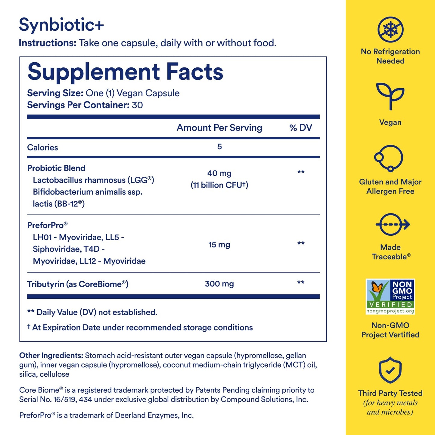 Ritual Synbiotic+ Probiotic, Prebiotic, Postbiotic, 3-in-1 Supplement for Gut Health and Digestive Support, Regularity, Bloat, Immune, Vegan Delayed-Released Daily Capsule, Women and Men, 30 Day - Maple Wellness Supplements