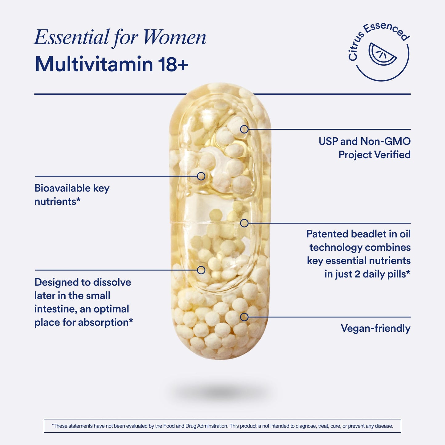 Ritual Women’s 18+ Daily Multivitamin - Key Essential Vitamins and Minerals to Support Energy, Heart, Bone, Brain Health* - Clinical Backed - Vegan - Maple Wellness Supplements