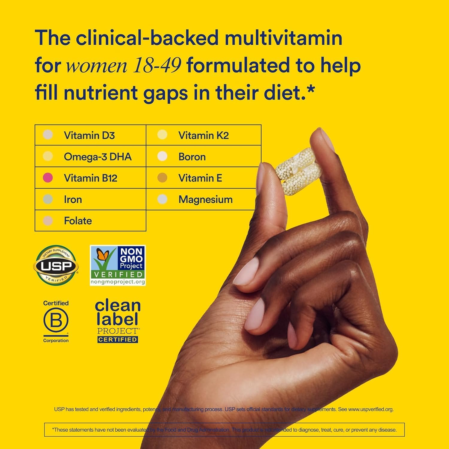 Ritual Women’s 18+ Daily Multivitamin - Key Essential Vitamins and Minerals to Support Energy, Heart, Bone, Brain Health* - Clinical Backed - Vegan - Maple Wellness Supplements