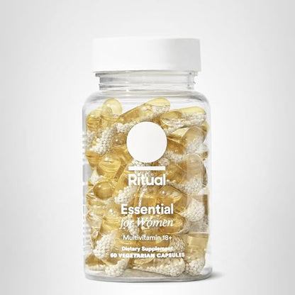 Ritual Women’s 18+ Daily Multivitamin - Key Essential Vitamins and Minerals to Support Energy, Heart, Bone, Brain Health* - Clinical Backed - Vegan - Maple Wellness Supplements