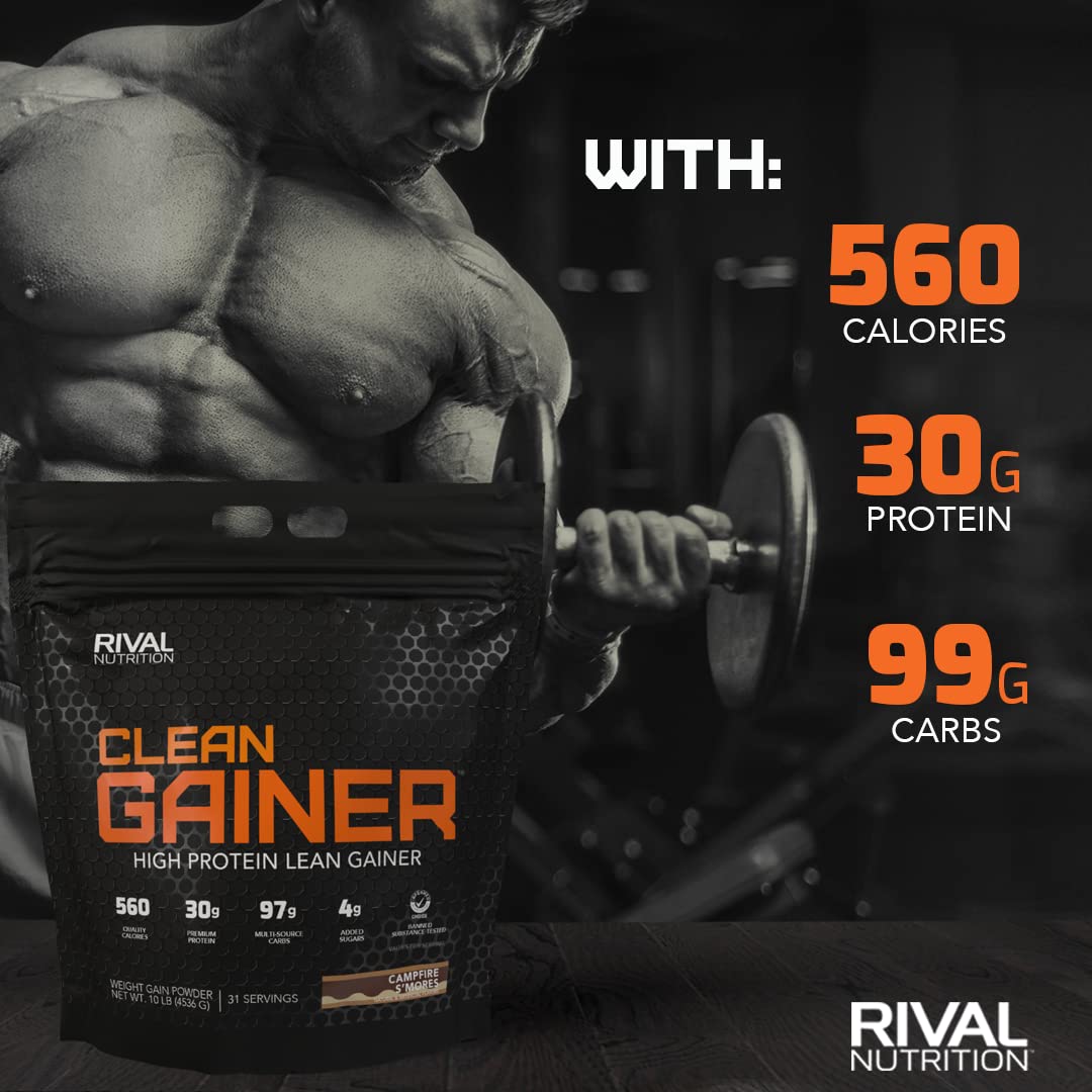 Rivalus Clean Gainer, S'Mores, 10 Pound - Maple Wellness Supplements