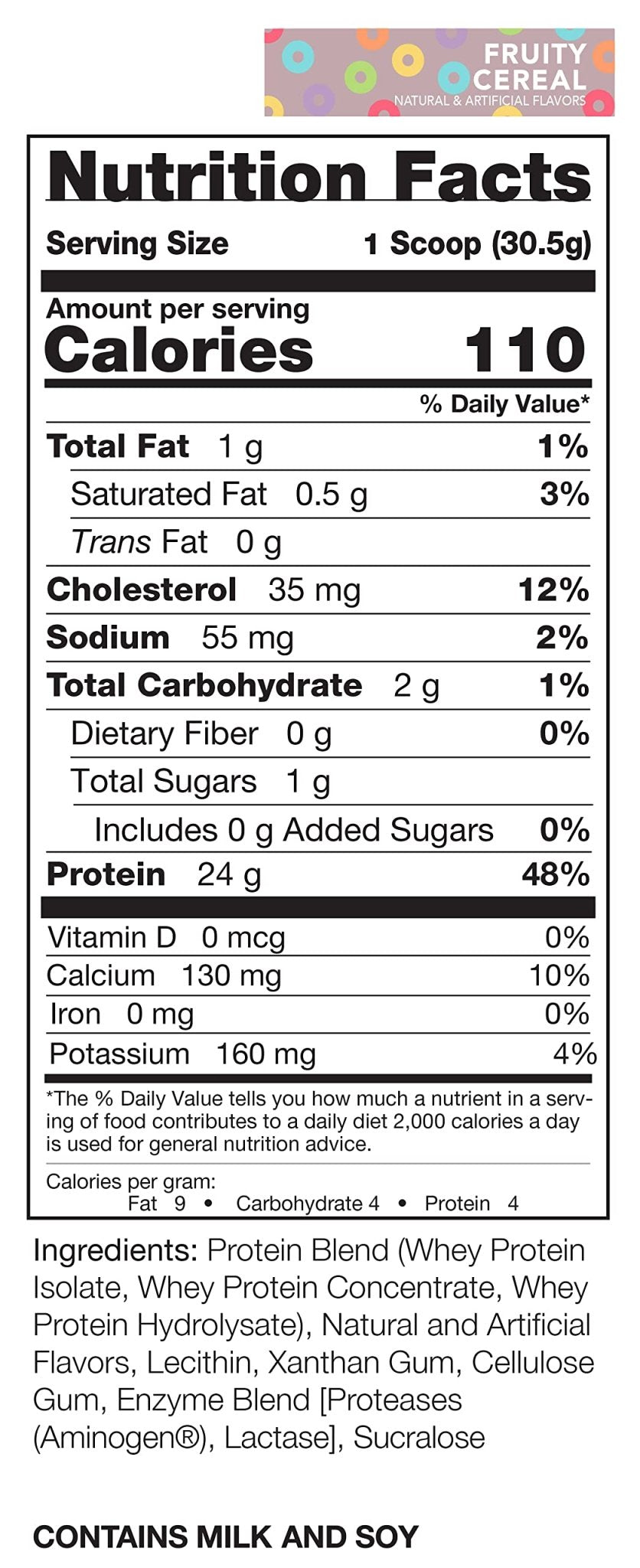 Rivalus Rivalwhey – Fruity Cereal 2lb - 100% Whey Protein, Whey Protein Isolate Primary - Maple Wellness Supplements
