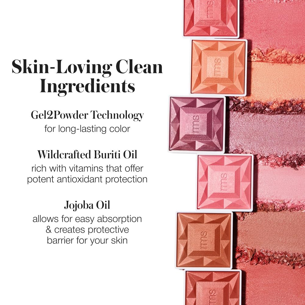 RMS Beauty ReDimension Hydra Blush – Talc-Free Gel-to-Powder Luminous Blush – 8-Hour Wear Long-Lasting Glow with Jojoba Oil – Refillable Mirror Compact – 0.25 oz - Maple Wellness Supplements