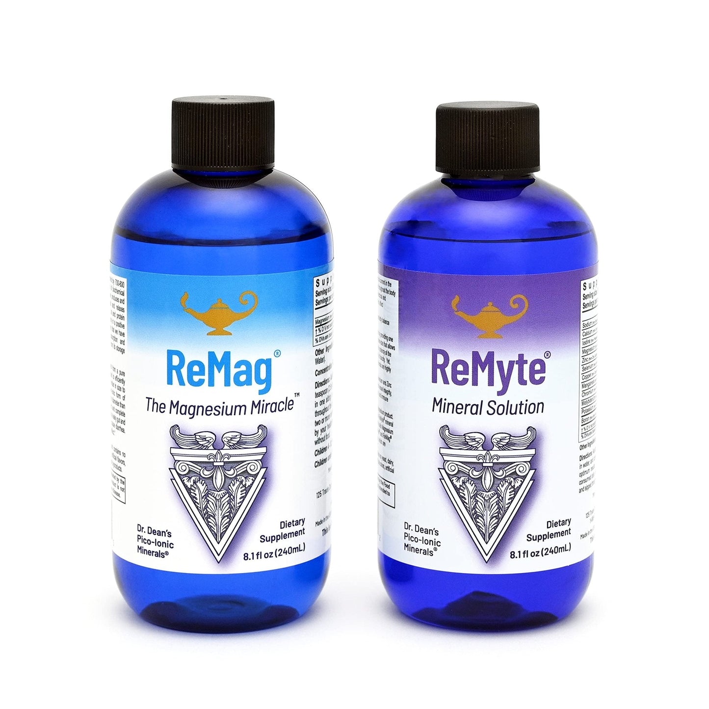 RnA ReSet ReMag & ReMyte – Liquid Magnesium and Multi-Mineral Supplement Bundle, 8.1 Fl Oz Each (2-Pack) NSF Certified - Maple Wellness Supplements