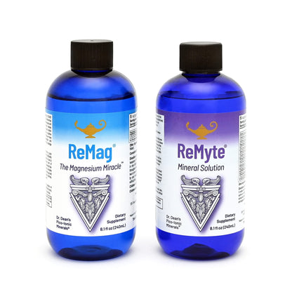 RnA ReSet ReMag & ReMyte – Liquid Magnesium and Multi-Mineral Supplement Bundle, 8.1 Fl Oz Each (2-Pack) NSF Certified - Maple Wellness Supplements
