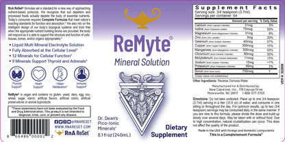 RnA ReSet ReMag & ReMyte – Liquid Magnesium and Multi-Mineral Supplement Bundle, 8.1 Fl Oz Each (2-Pack) NSF Certified - Maple Wellness Supplements