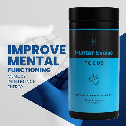 ROAR AMBITION Genuine Hunter Focus Premium Nootropic Brain Supplement for Memory and Focus - US Made with All Natural Ingredients Incl L-Theanine, Bacopa Monnieri & Lion's Mane - Maple Wellness Supplements