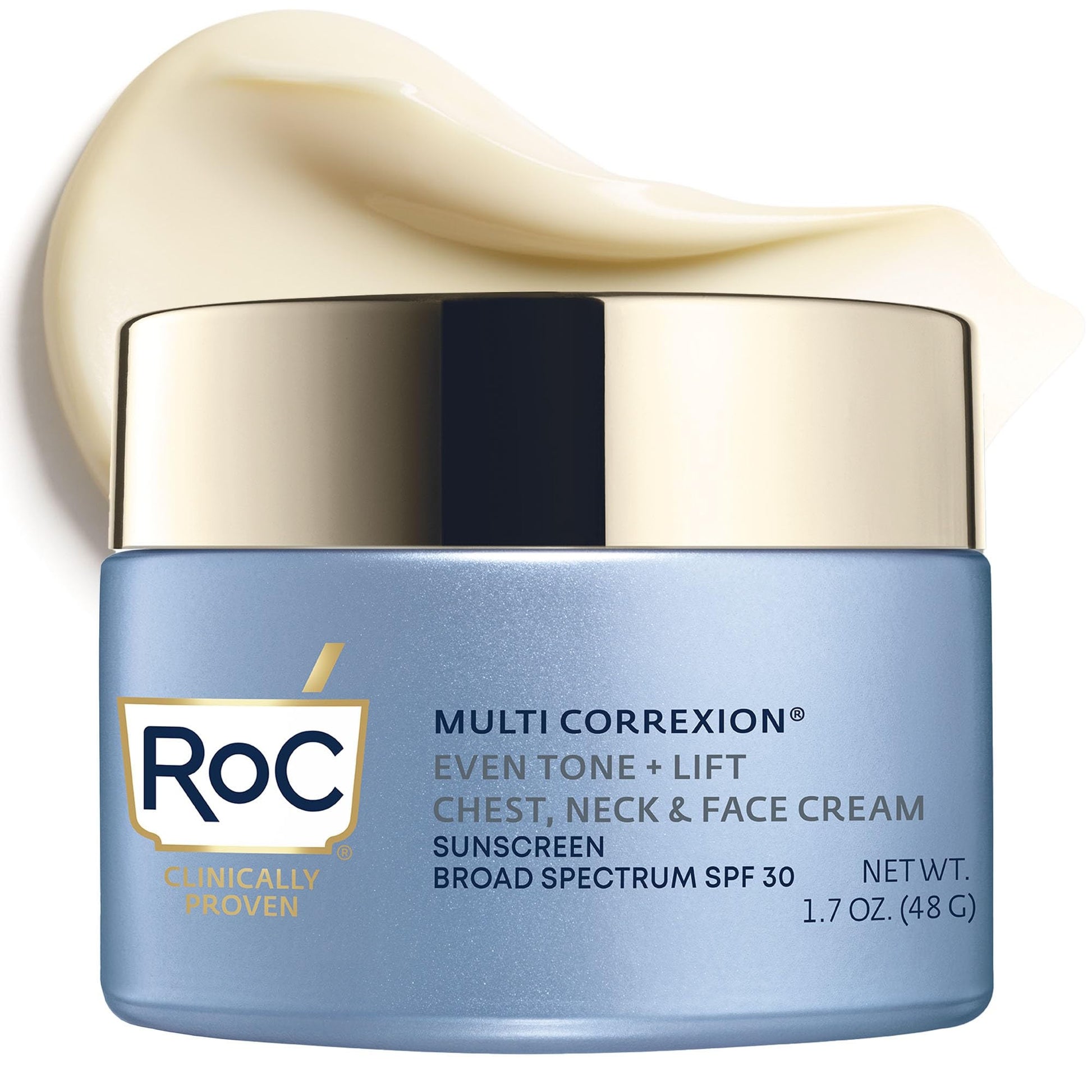RoC Multi Correxion 5 in 1 Chest Neck Face Moisturizer Face Cream with SPF 30 for Visible Wrinkle and Neck Firming and Tightening - Maple Wellness Supplements
