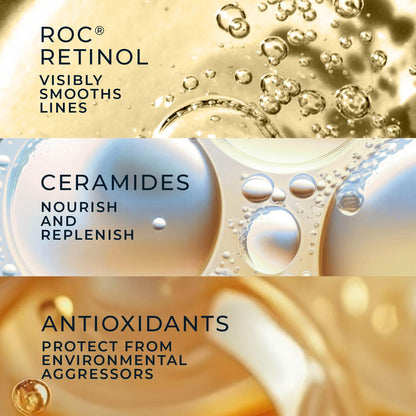 RoC Retinol Correxion Anti-Aging Wrinkle Night Serum, Retinol Serum for Face, Daily Treatment for Fine Lines - Maple Wellness Supplements