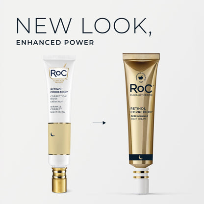 RoC Retinol Correxion Night Cream for Deep Wrinkles, Anti Aging Skincare Treatment Women and Men, 1.0 oz - Maple Wellness Supplements