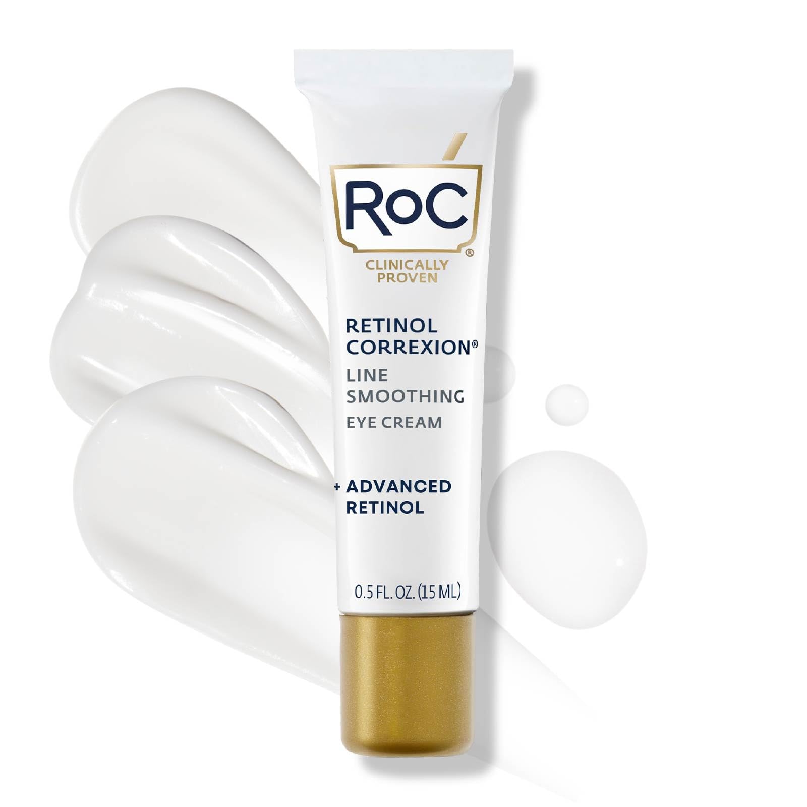 RoC Retinol Correxion Under Eye Cream for Dark Circles & Puffiness, Daily Wrinkle Cream - Maple Wellness Supplements