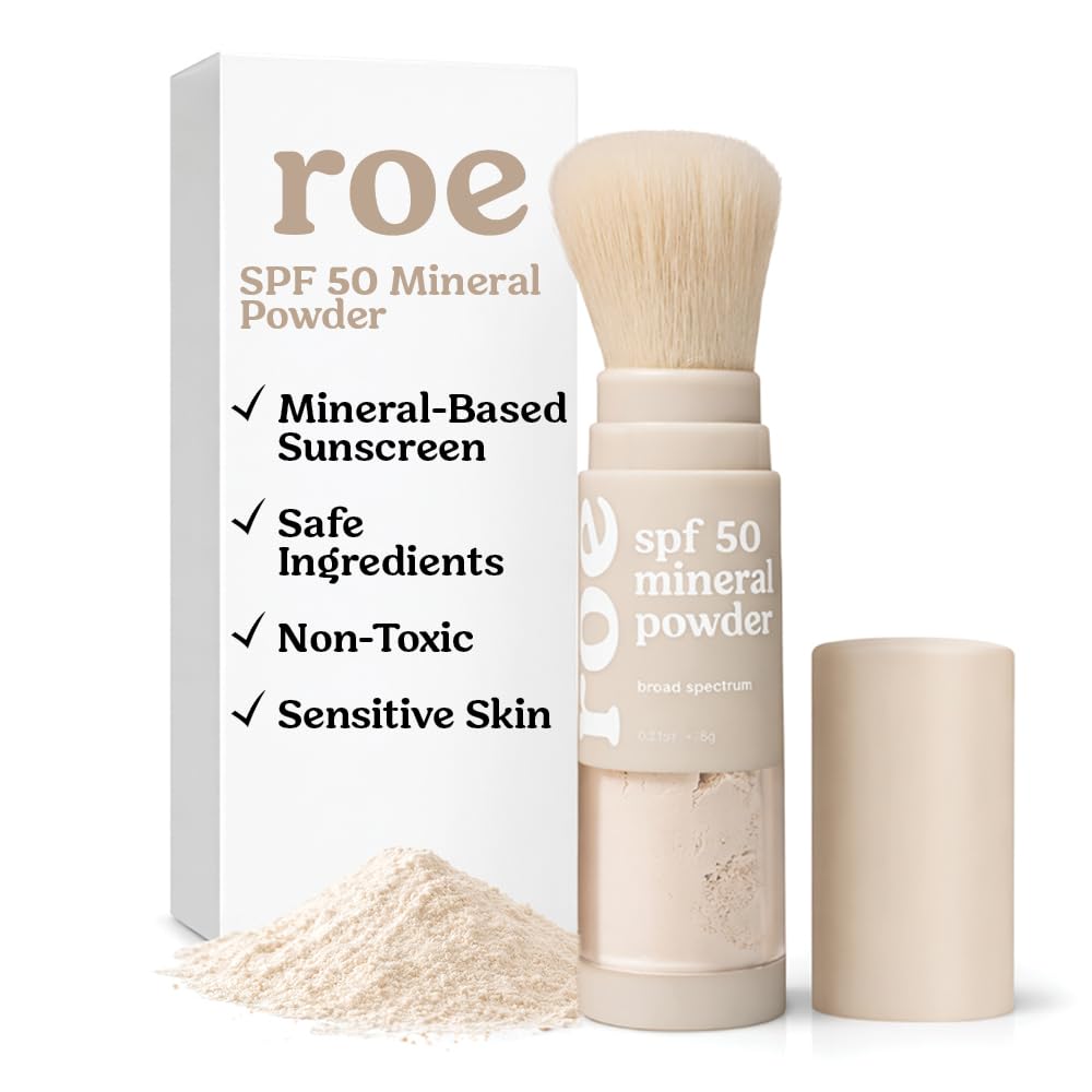 Roe Wellness- Kids SPF 50 Brush On Mineral Sunscreen Powder EWG, Reef-Friendly, Easy to Apply for Kids, Babies & Parents - Maple Wellness Supplements