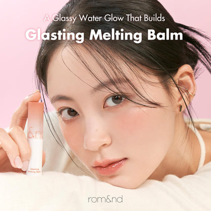 rom&nd GLASTING MELTING BALM 06 Kaya Fig - Vegan K-Beauty Tinted Lip Balm for Crystal Water-Gloss Shine, Deep Hydration & MLBB Rosy Nude Color | Non-Sticky, Long-Lasting Comfort for All Ages - Maple Wellness Supplements