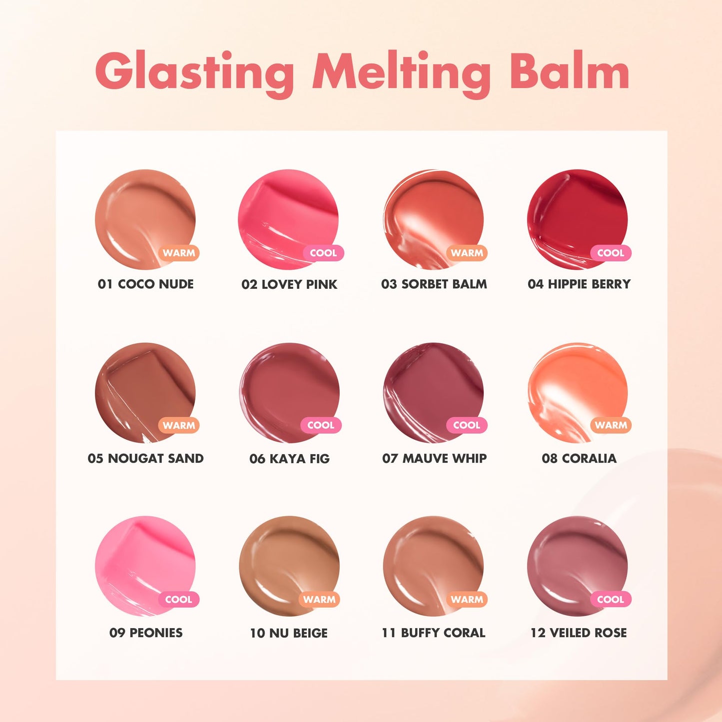 rom&nd GLASTING MELTING BALM 06 Kaya Fig - Vegan K-Beauty Tinted Lip Balm for Crystal Water-Gloss Shine, Deep Hydration & MLBB Rosy Nude Color | Non-Sticky, Long-Lasting Comfort for All Ages - Maple Wellness Supplements