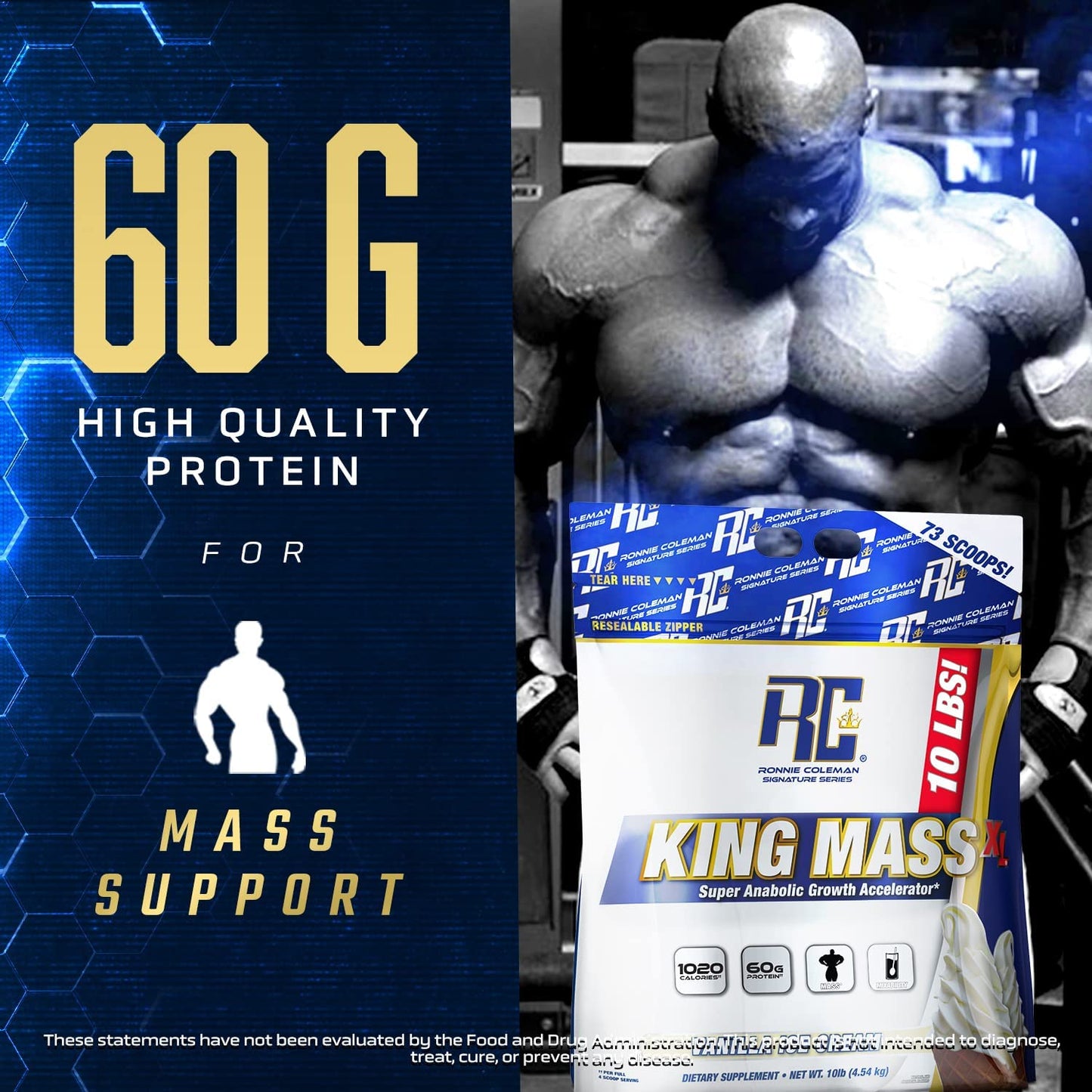 Ronnie Coleman Signature Series King Mass XL Mass Gainer Protein Powder, Muscle - Maple Wellness Supplements
