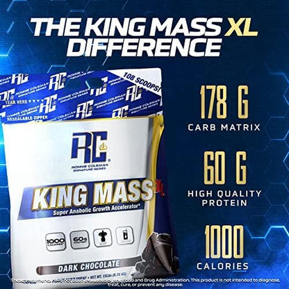 Ronnie Coleman Signature Series King Mass XL Mass Gainer Protein Powder, Muscle Gaine - Maple Wellness Supplements