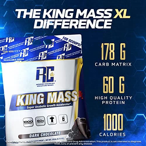 Ronnie Coleman Signature Series King Mass XL Protein Powder, Weight and Muscle Gainer - Maple Wellness Supplements