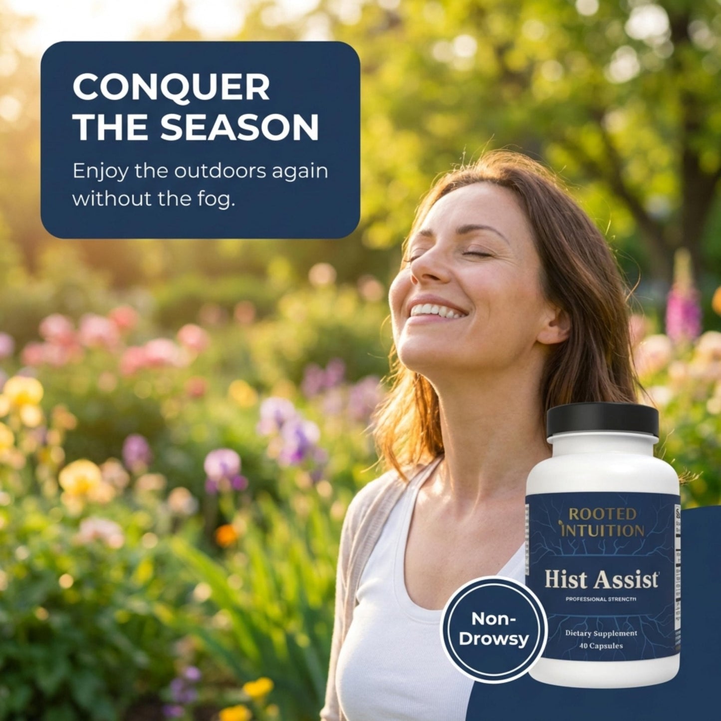 Rooted Intuition Hist Assist | Seasonal Sinus & Immune Balance Formula | Quercetin Bromelain NAC Nettle | Non-GMO Gluten Free | 40 Capsules - Maple Wellness Supplements