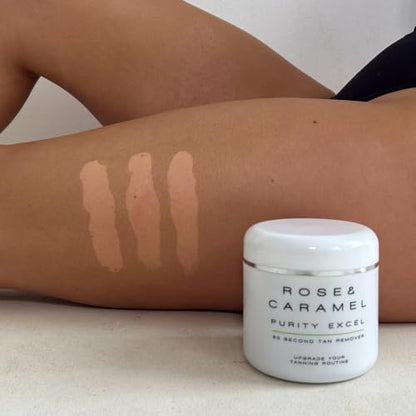 Rose & Caramel Purity Excel 60 Second Miracle Express Self Tan Remover & Exfoliating Tan Eraser Body Scrub 14.89 Fl Oz (440ml) - Maple Wellness Supplements