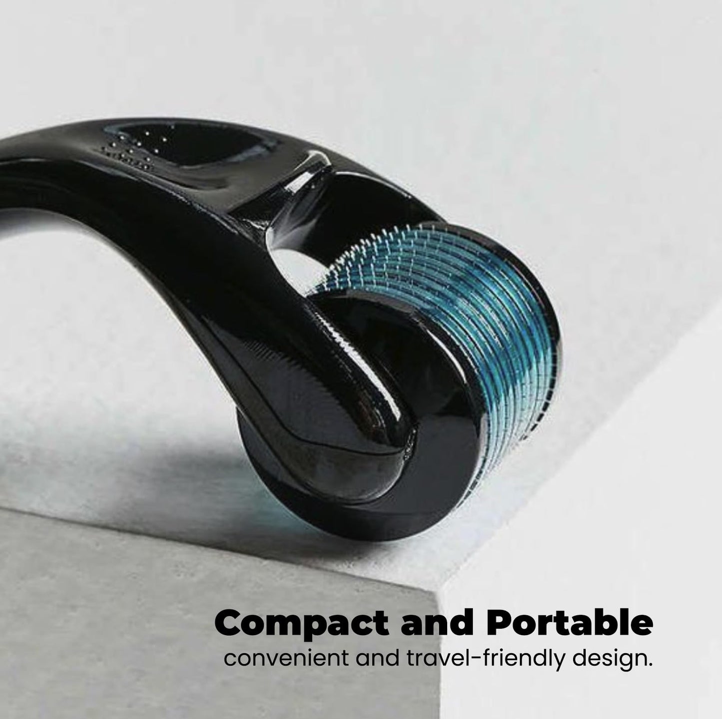 ROSELYNBOUTIQUE Derma Roller for Men & Women - Personal Cosmetic Beauty Tool 0.25mm - Titanium(Black Blue) - Maple Wellness Supplements
