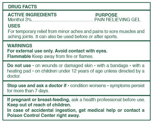 Ross D'Elen Green Menthol Gel - 2Pack Large Size (2) - Maple Wellness Supplements