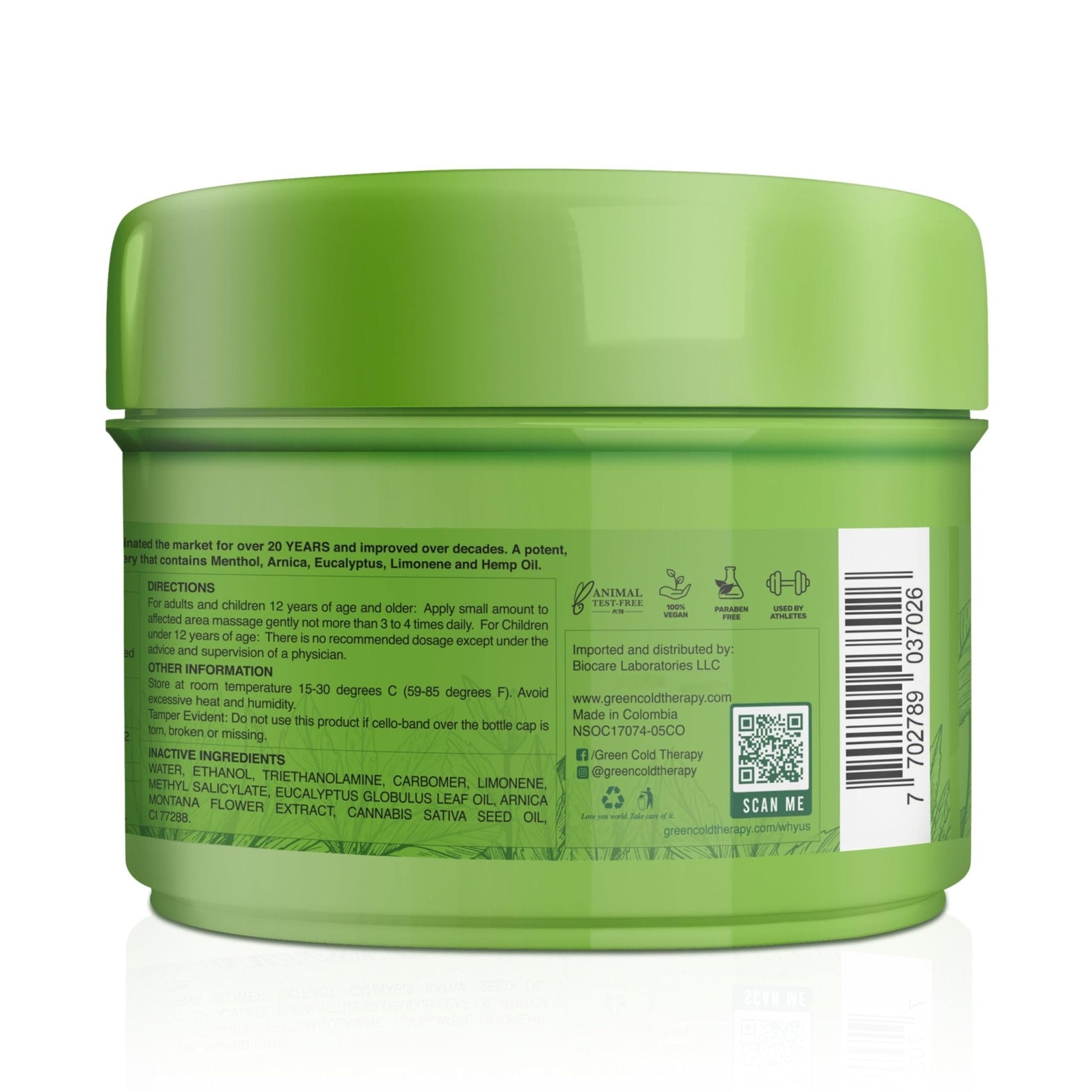 Ross D'Elen Green Menthol Gel - Large Size Single Pack - Maple Wellness Supplements