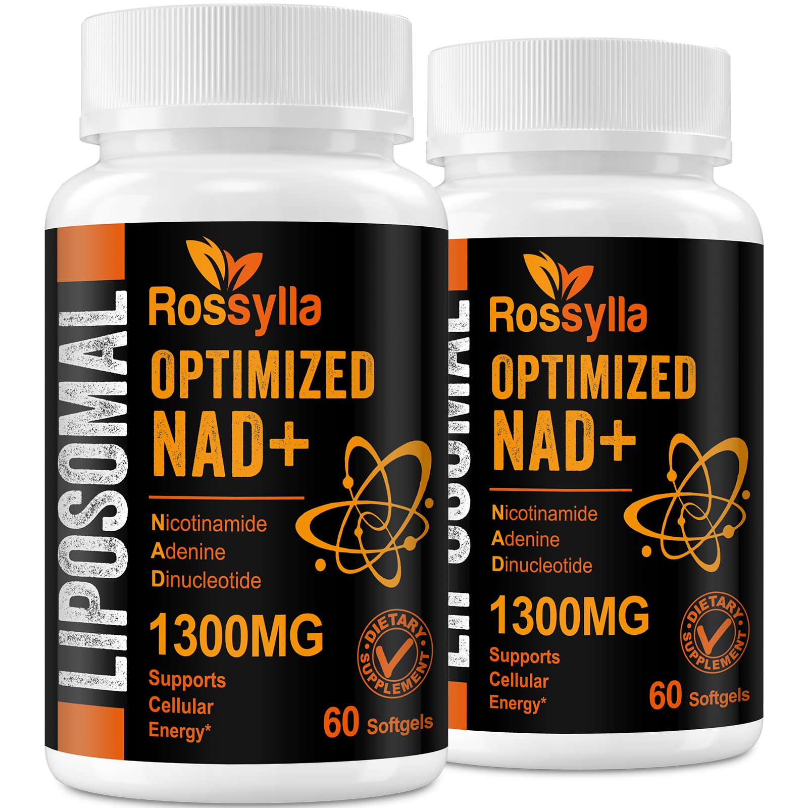Rossylla 1300 MG Liposomal NAD+ Supplement | Highest Absorption | Purest NAD Supplemet to Boost NAD+ Effetively | Boosting NAD+ Supplement for Aging Defese, Cellular Energy, Longevity | 120 Count - Maple Wellness Supplements