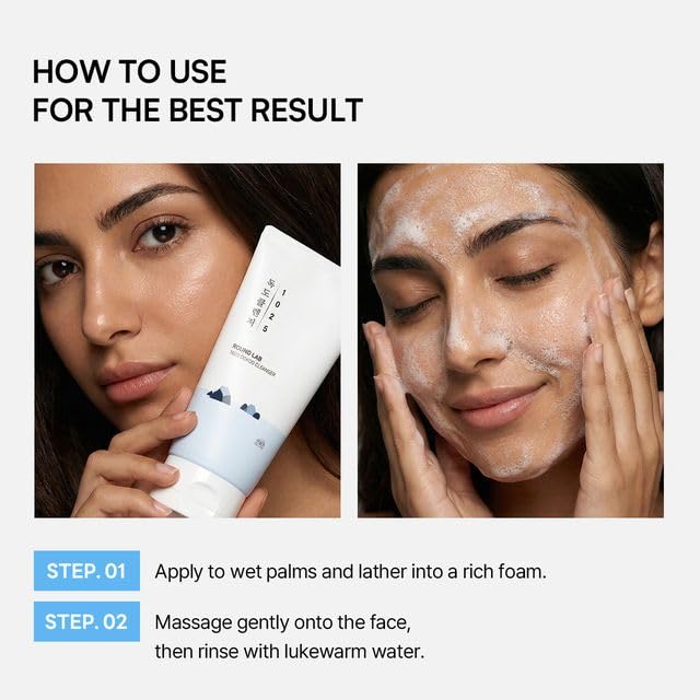 ROUND LAB 1025 Dokdo Cleanser 5.07 Fl Oz, Low pH Facial Cleanser for Sensitive Skin, Rich Soft Bubbles for Deep Cleansing and Makeup Removal - Maple Wellness Supplements