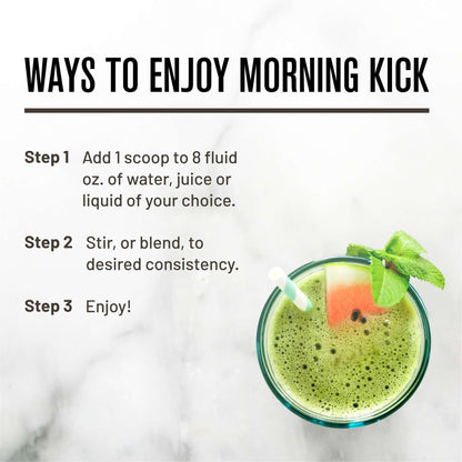 ROUNDHOUSE PROVISION Morning Kick by Chuck Norris - Watermelon Mint Flavor - Greens Superfood Powder with Probiotics, Collagen Peptides & Ashwagandha to Help Support Gut & Joint Health, 3 Pack - Maple Wellness Supplements