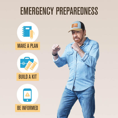 Roundhouse Provisions by Chuck Norris Emergency Food Bars - High Calorie Lemon Shortbread, 14 Vitamins & Minerals - Whole Grain Sorghum, 5-Year Shelf Life - Survival Rations for Crisis & Adventure - Maple Wellness Supplements