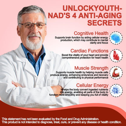 Royalee NAD Supplement 1200mg Synergistic Blend with Nicotinamide Riboside, PQQ & Resveratrol - Premium Anti-Aging Supplement for Cellular Energy, Mental Clarity and Longevity (30 Packets)1 - Maple Wellness Supplements