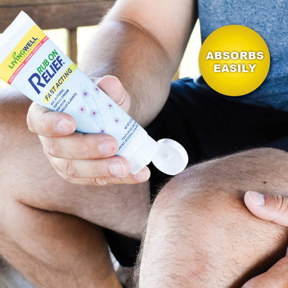 RUB ON RELIEF Fast Acting, Natural Joint and Ache Cream for Muscles, Neck, Back - Maple Wellness Supplements