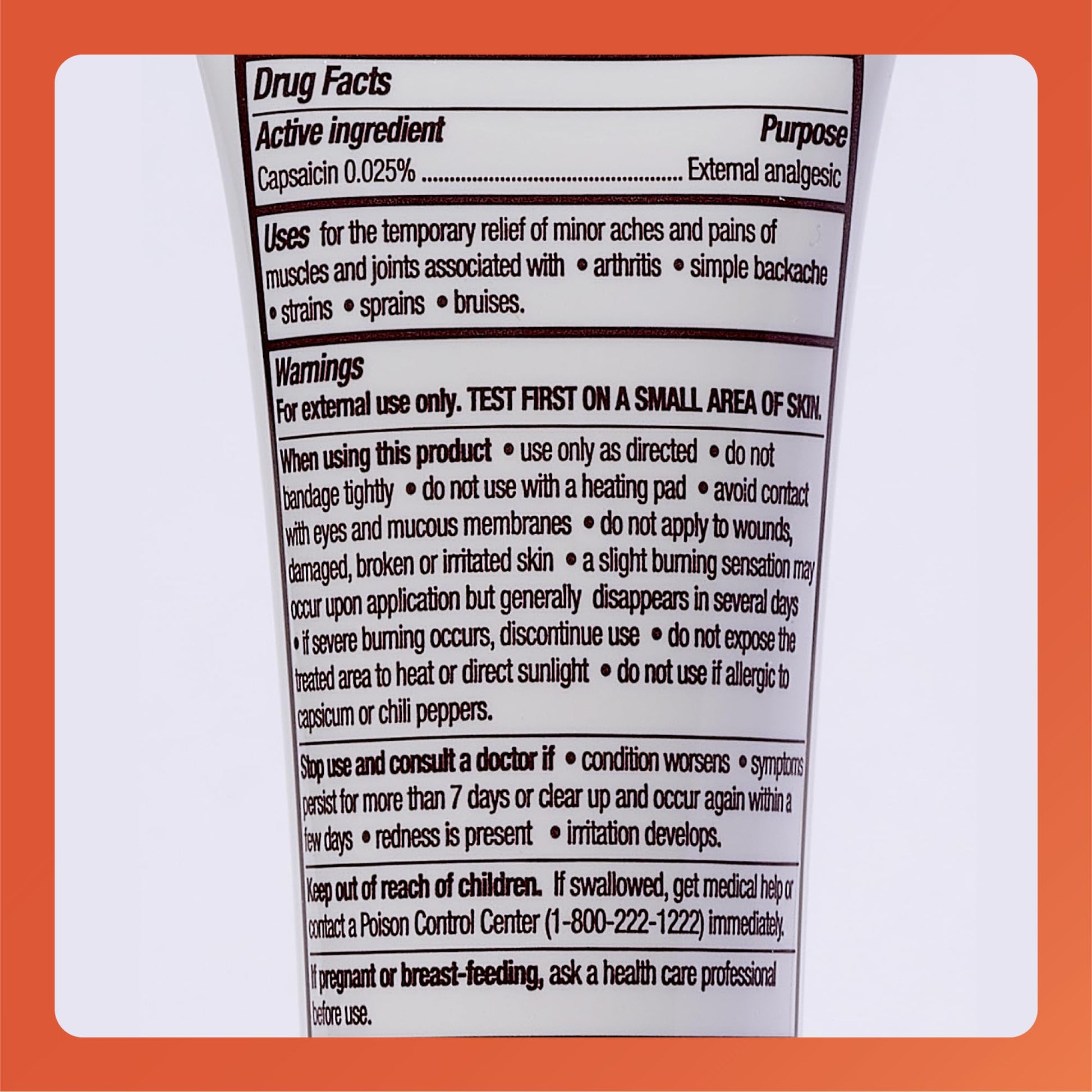 Rugby Capsaicin 0.025% Cream for Penetrating Pain Relief - 2.1 Oz (60g) (6 Pack) - Maple Wellness Supplements