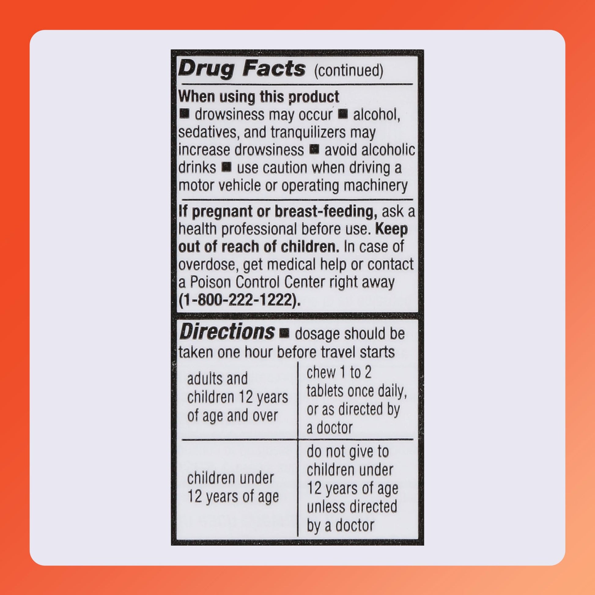 Rugby Meclizine Chewable Tablets 25mg - Anti-Nausea Medicine Helps with Motion Sickness - 100 Count (1 Pack) - Maple Wellness Supplements