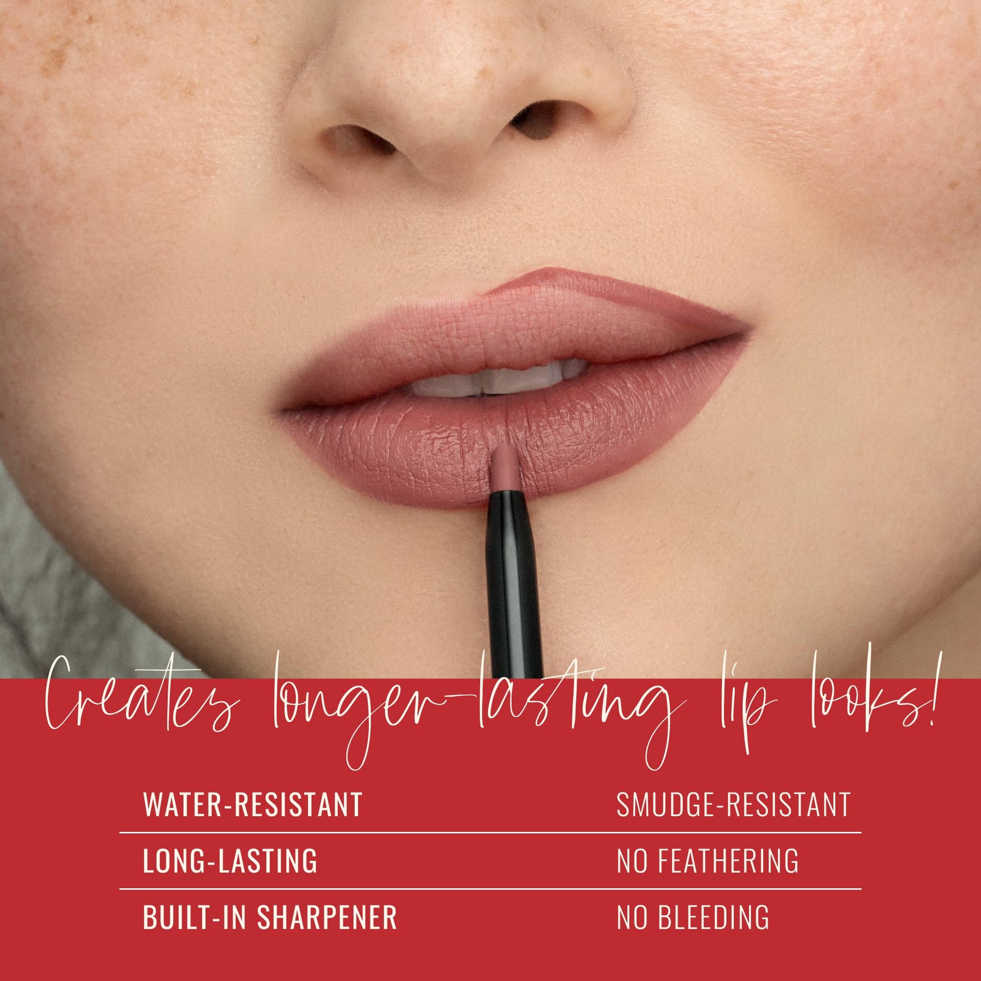 Runway Rogue Designer Liner Lip Pencil, Matte Cool Berry-Rose Lip Liner Pencil and Lip Liner Sharpener, ‘Camera Ready’ - Maple Wellness Supplements