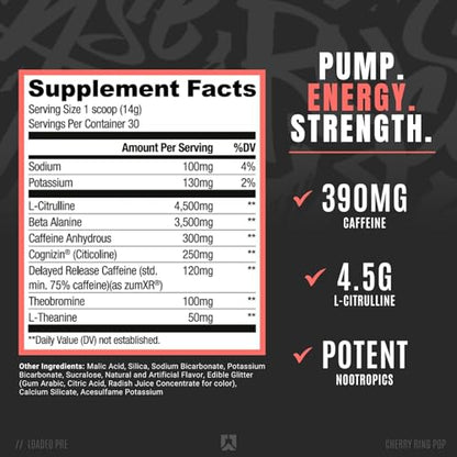 RYSE Up Supplements Loaded Pre Workout Powder Supplement for Men & Women - Maple Wellness Supplements