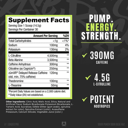 RYSE Up Supplements Loaded Pre Workout Powder Supplement for Men & Women - Maple Wellness Supplements