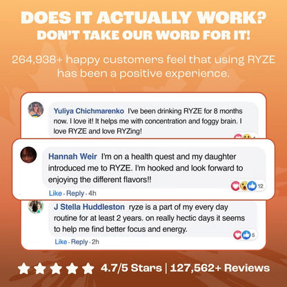 RYZE SUPERFOODS Mushroom Medium Roast Coffee USDA Organic with 6 Adaptogenic Mushrooms, USA Grown Instant Coffee for Better Energy - Maple Wellness Supplements